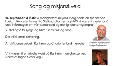 Sang- og misjonskveld