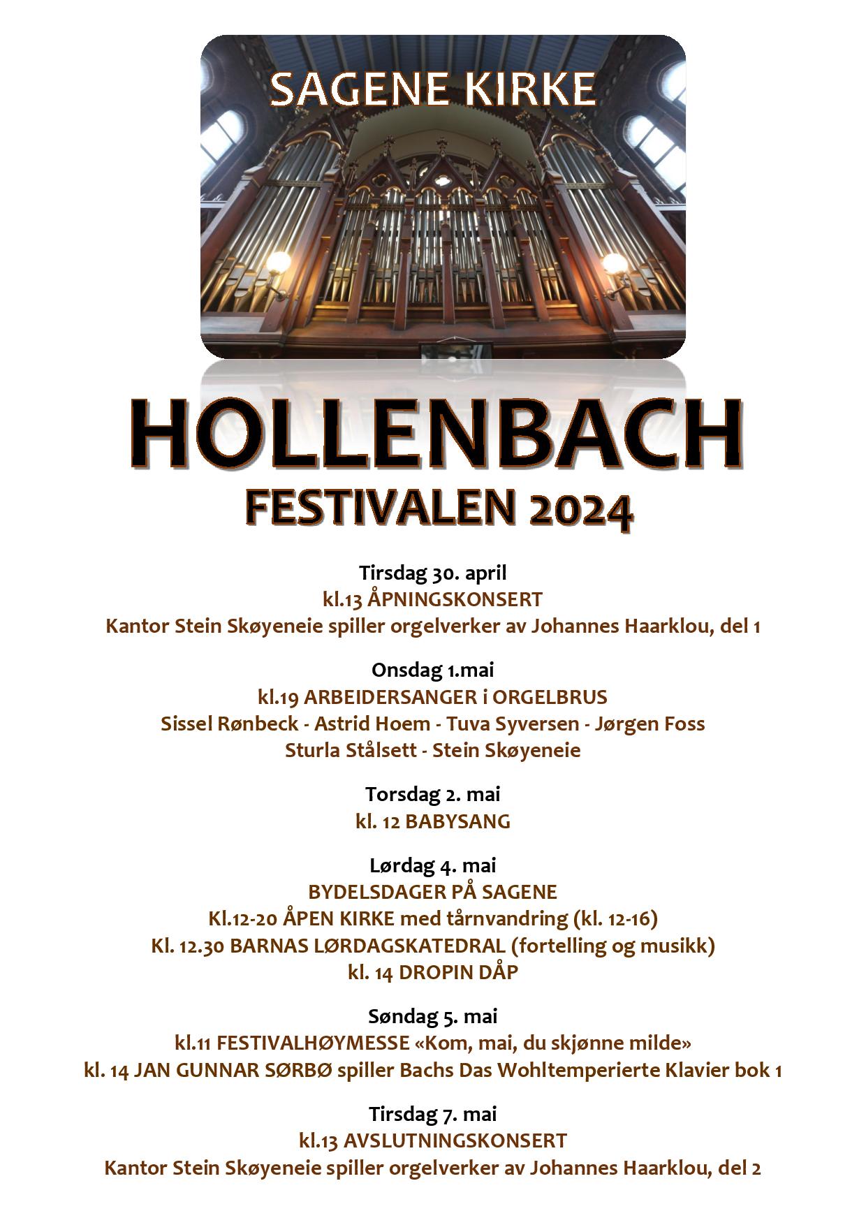 Konsertplakat Hollenbachfestivalen