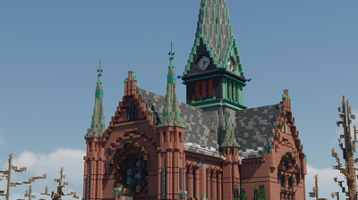 Sagene kirke i Minecraft