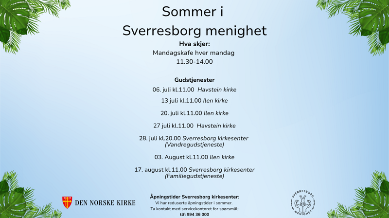 Velkommen til kirken i sommer!