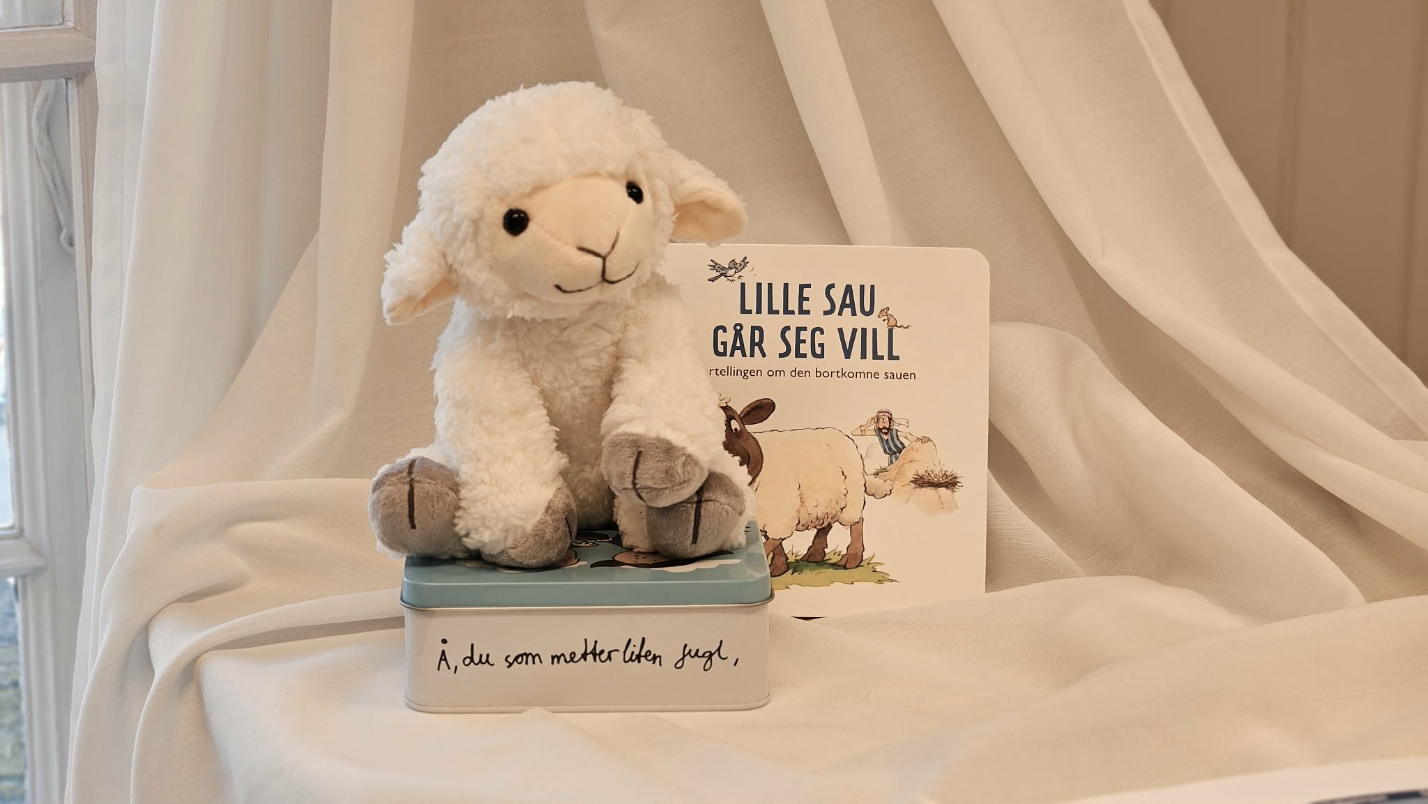 Bilde av Krølle, en bok og en matboks