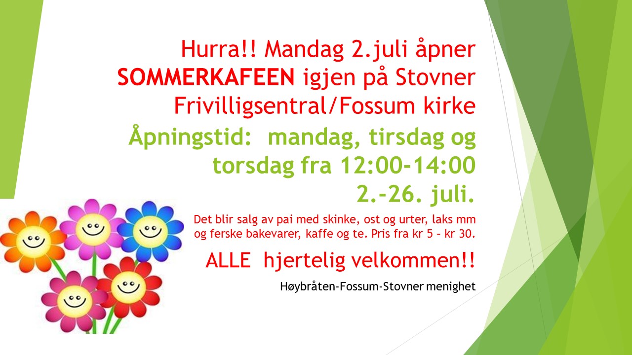 Sommerkafé i Fossum kirke