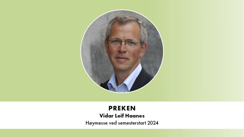 Rektor ved MF, Vidar Leif Haanes