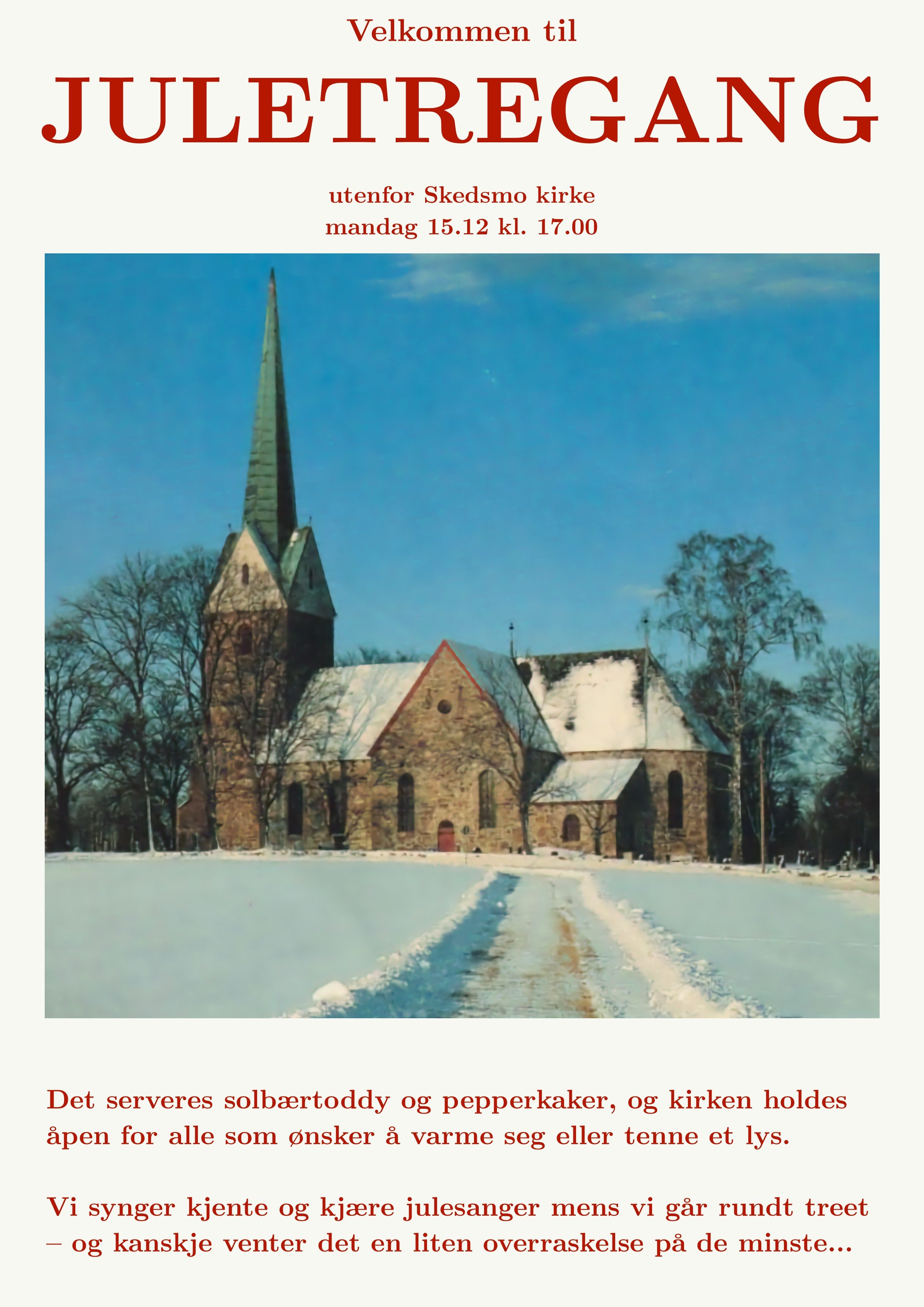 Skedsmo kirke i vinterlandskap