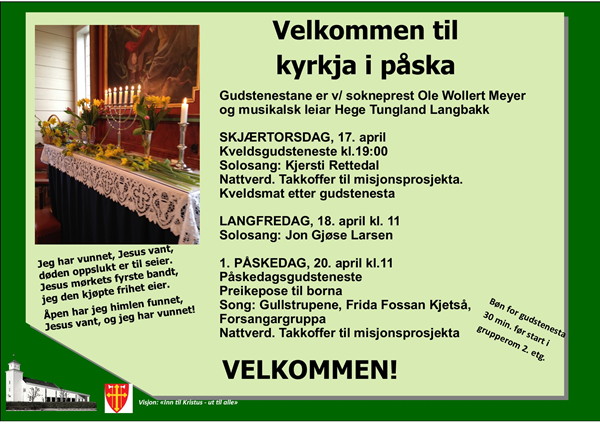 Velkommen til kyrkja i påska