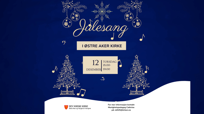 Julesang i Østre Aker kirke 12. desember