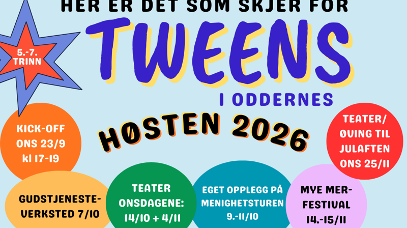Gudstjenesteverksted for TWEENS. Vi lager gudstjeneste til menighetsturen.
