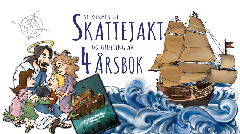 Velkommen alle 4 åringer til Skattejakt og utdeling av 4-årsbok