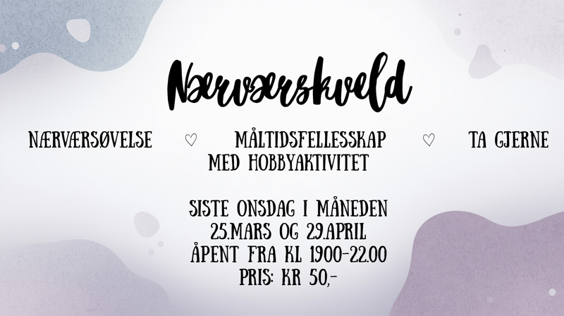 Velkommen til nærværskveld på KUF-huset