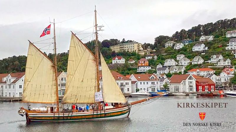 Kirkeskipet: Den norske kirke har leid den vakre seilskuta «Adella» under Arendalsuka 13.-17. august.