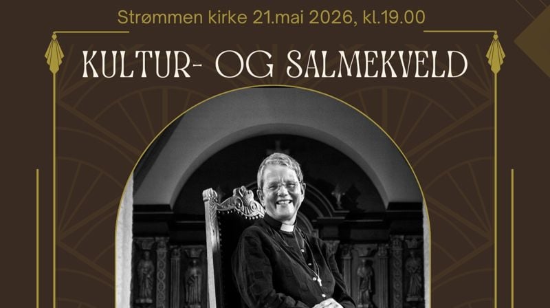 Plakat med informasjon om kultur- og salmekveld