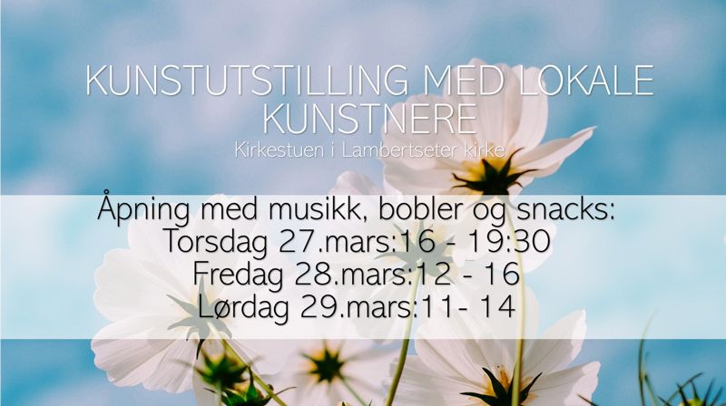 Kunstutstilling med lokale kunstnere