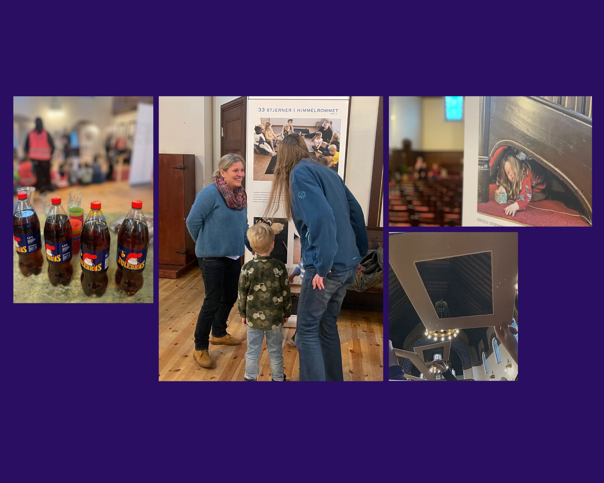 33 stjerner i himmelrommet. Taket i kirka inspirerer «ny» barnehage