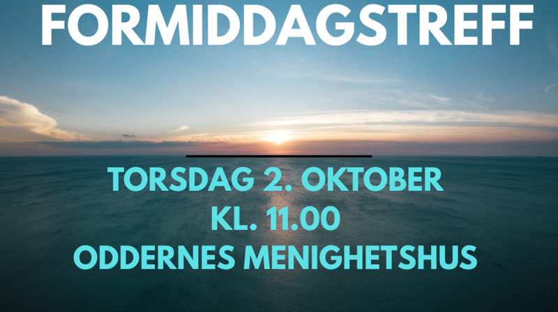 Formiddagstreff i menighetshuset torsdag 2. oktober.