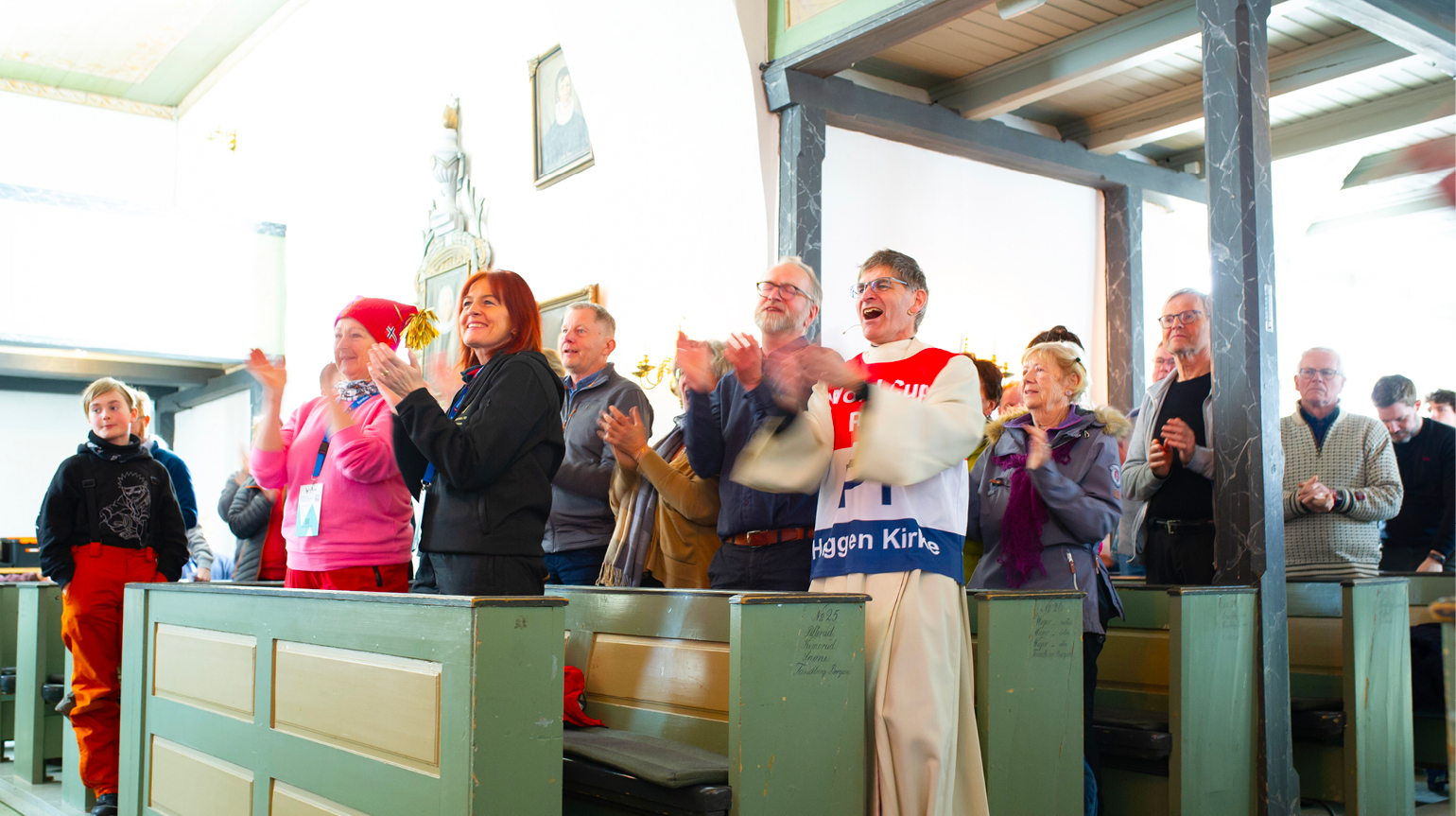 Fra skiflygingsgudstjenesten i 2024