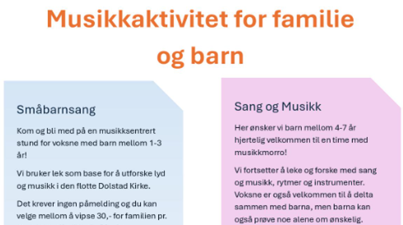 Småbarnsang - sang og musikk