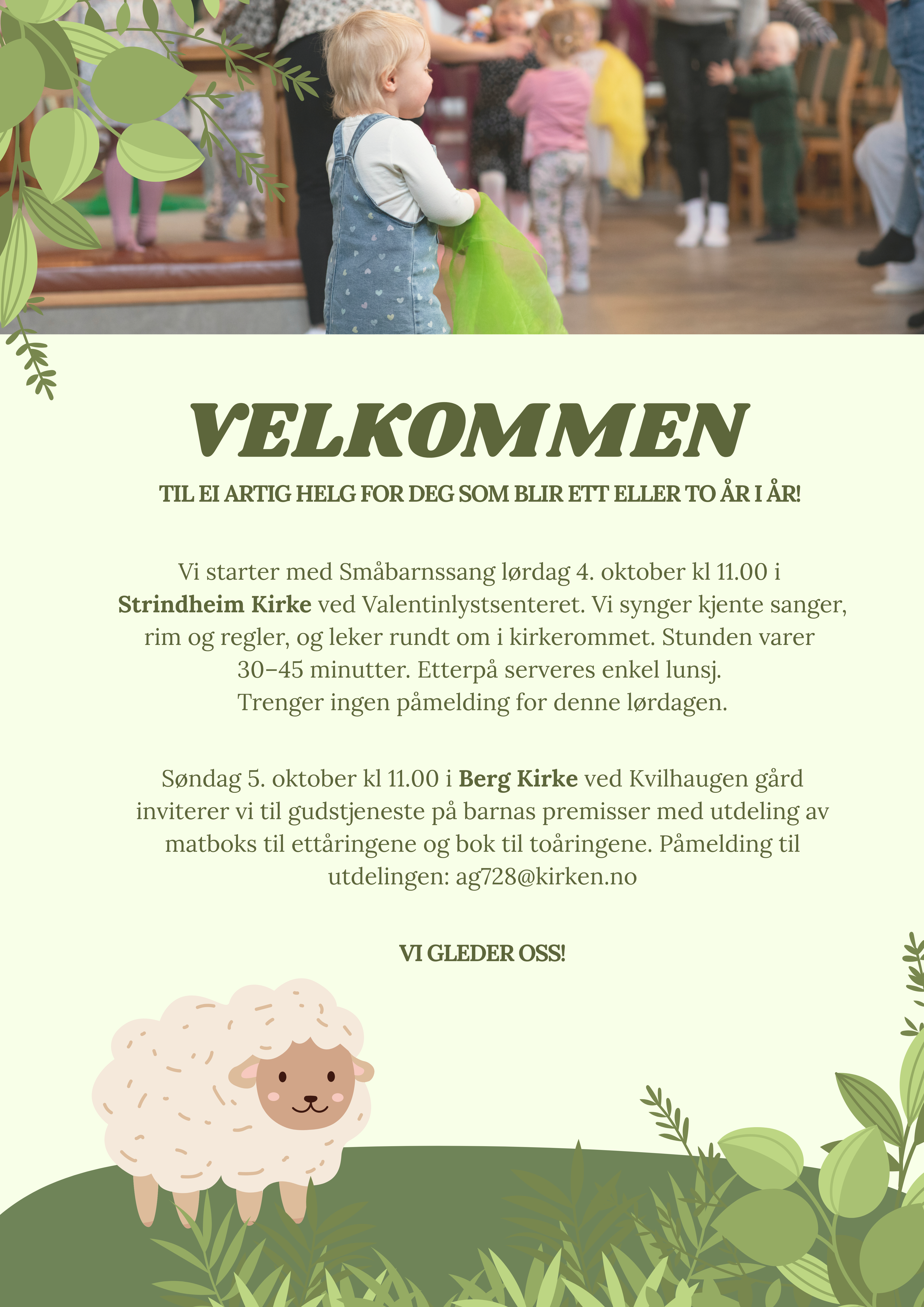 Sang, lek og feiring for ett- og toåringer!