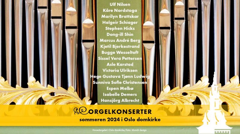 Orgelkonserter sommer og høst 2024