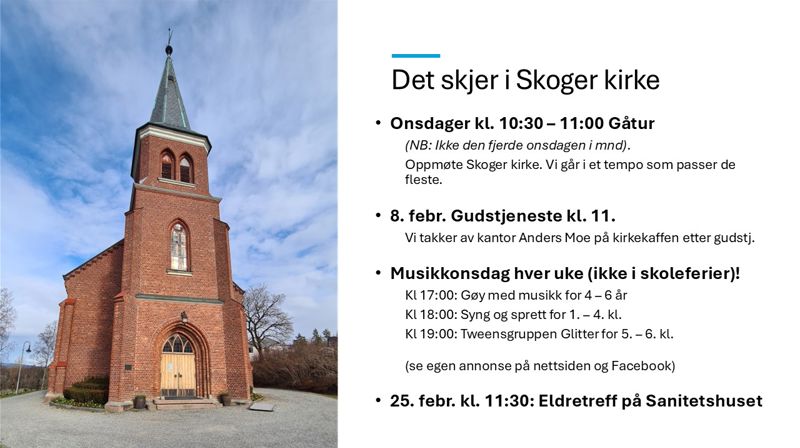 Februar i Skoger kirke
