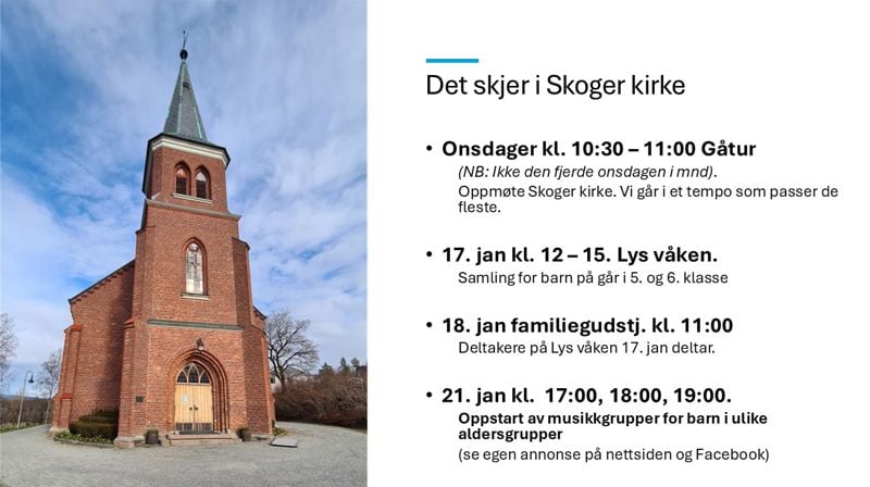 Januar i Skoger kirke