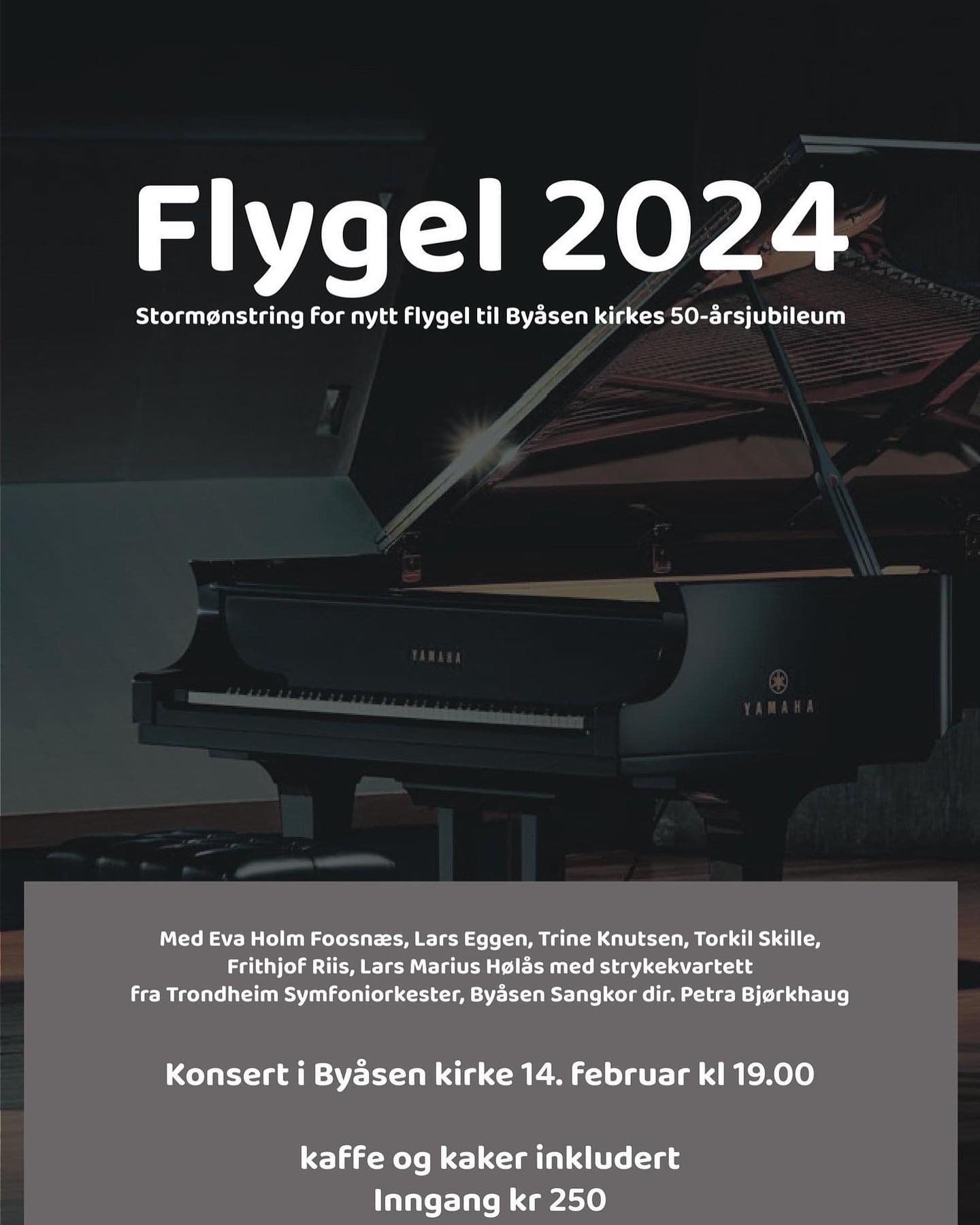 Uke 7 er det FLYGELFESTUKE i Byåsen kirke! Konsert til inntekt for innsamling tirsdag 14.2. kl 19.