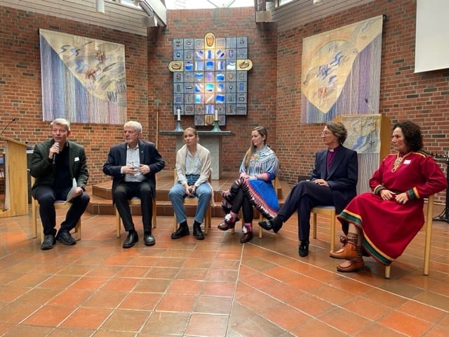 Fra venstre: Pål Kristian Balstad, Dagfinn Høybråten, Ella Marie Hætta Isaksen, Marianne Henriksen, Kari Mangrud Alvsvåg og Eli Halvorsen