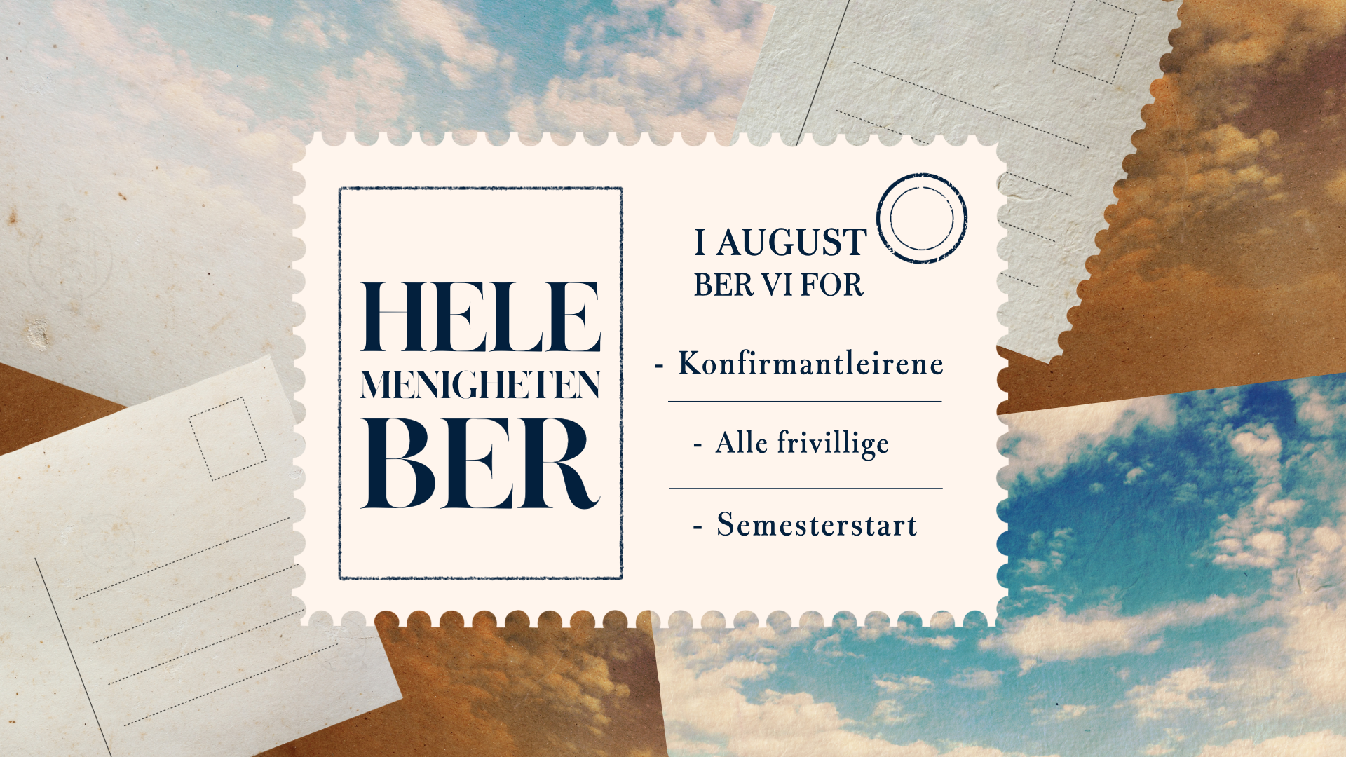 Hele menigheten ber