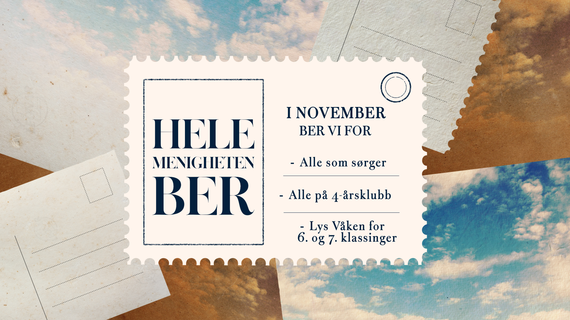 Hele menigheten ber