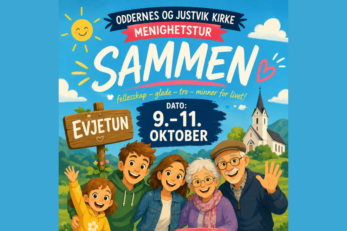 Vi gleder oss til å være SAMMEN på menighetstur 9. til 11. oktober!