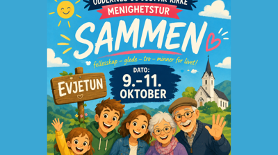 Vi gleder oss til å være SAMMEN på menighetstur 9. til 11. oktober!