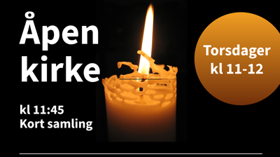 Åpen kirke i Hurum middelalderkirke hver torsdag kl. 11-12. Velkommen inn!