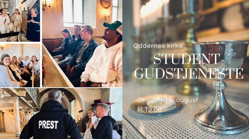 Studiestarts-gudstjeneste i Oddernes onsdag 19. august