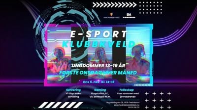 Velkommen til E-sport klubbkveld for ungdommer på Kirkens hus