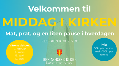 Velkommen til MIDDAG I KIRKEN!