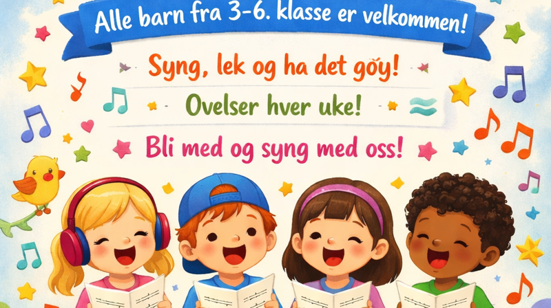 Barnekor hver torsdag kl 17