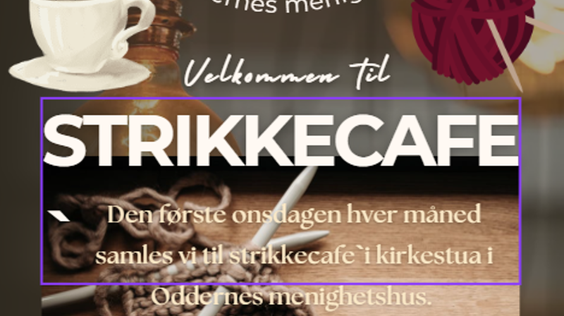 Velkommen til strikkecafe i Oddernes menighetshus
