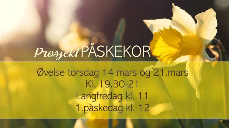 Bli med i prosjektkor til påske!