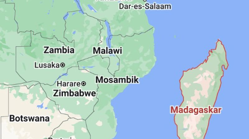 Kart over Madagaskar