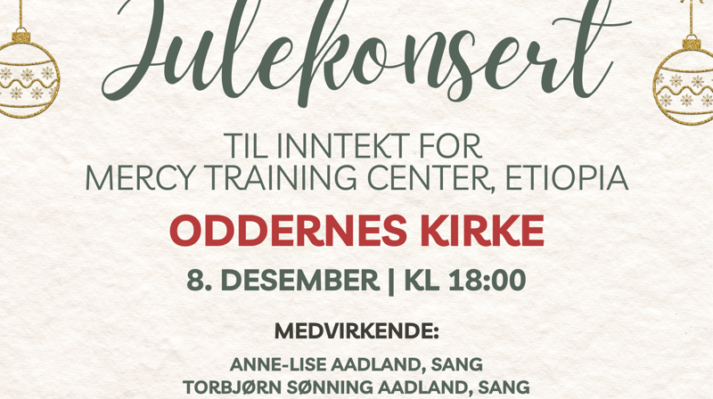 Velkommen til julekonsert i Oddernes kirke