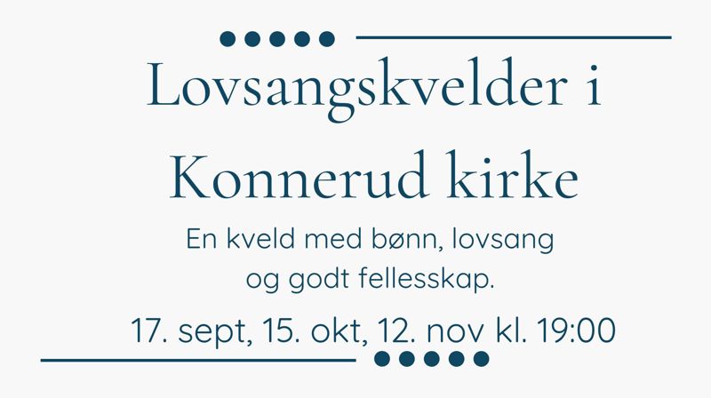 Lovsangskvelder i Konnerud kirke