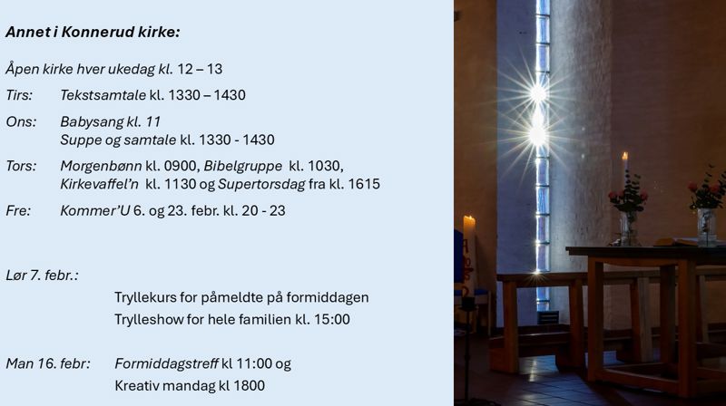 Februar i Konnerud kirke