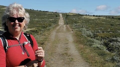 Pilegrimsvandring er et årlig mål for meg - og målet er ikke å komme fram, men selve vandringen, kommenterer Lill Tone til dette bildet.
