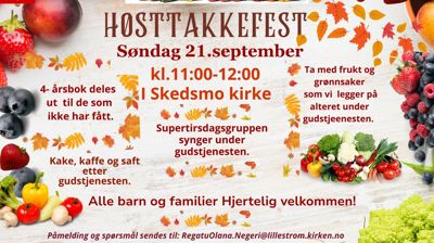 Høsttakkefest i Skedsmo kirke!