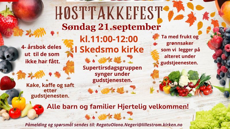 Høsttakkefest i Skedsmo kirke!