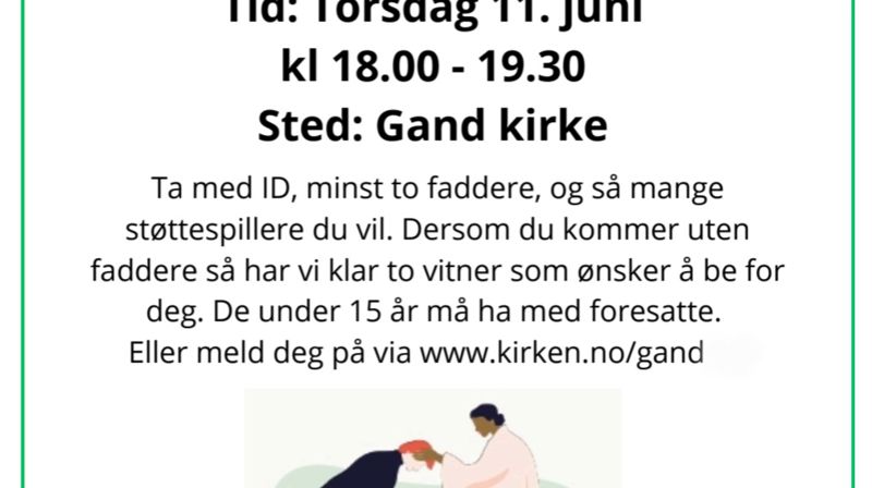 Vi inviterer til Drop-in-dåp!