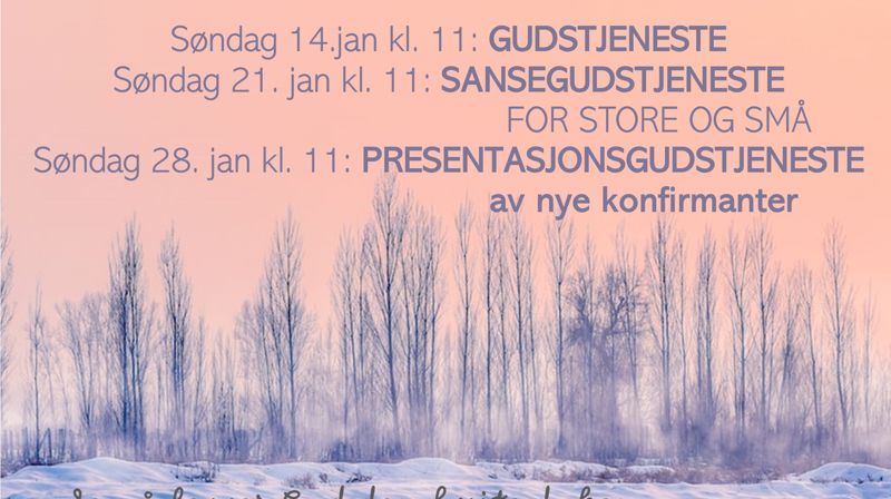 Velkommen til kirken i januar