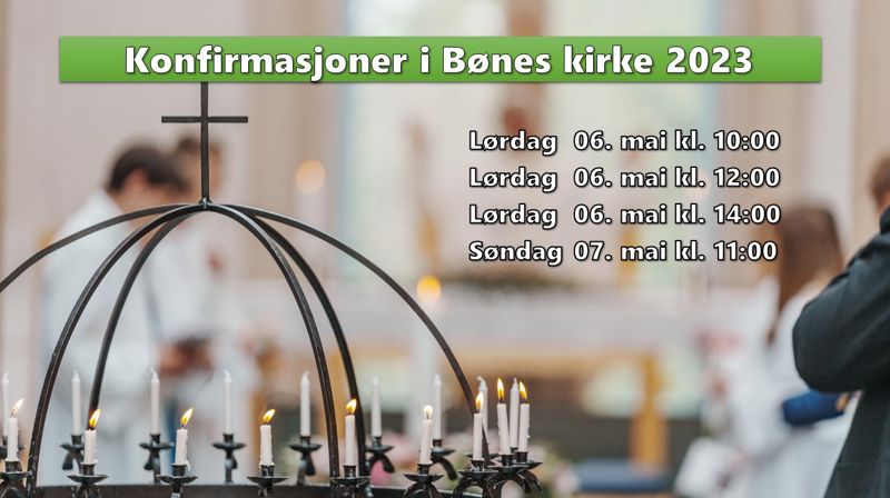 Konfirmasjoner 6. -7. mai