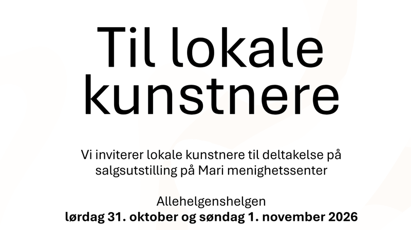 Invitasjon til lokale kunstnere