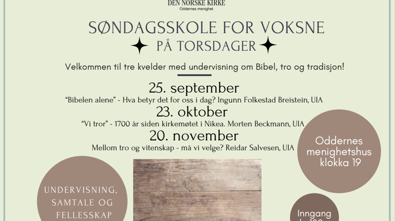 Søndagsskole for voksne i høst