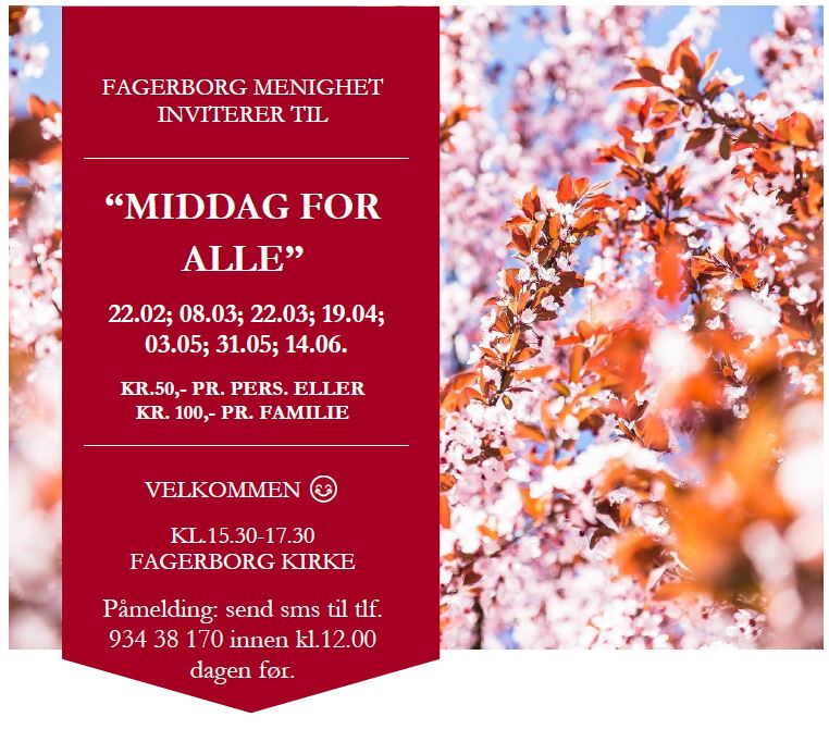 Middag for alle i Fagerborg kirke